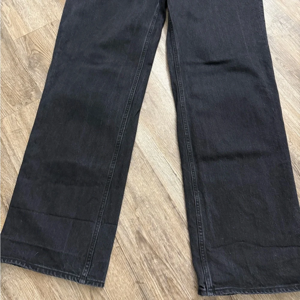 High-Rise Straight Leg Jeans - Black - Picture 4 of 13